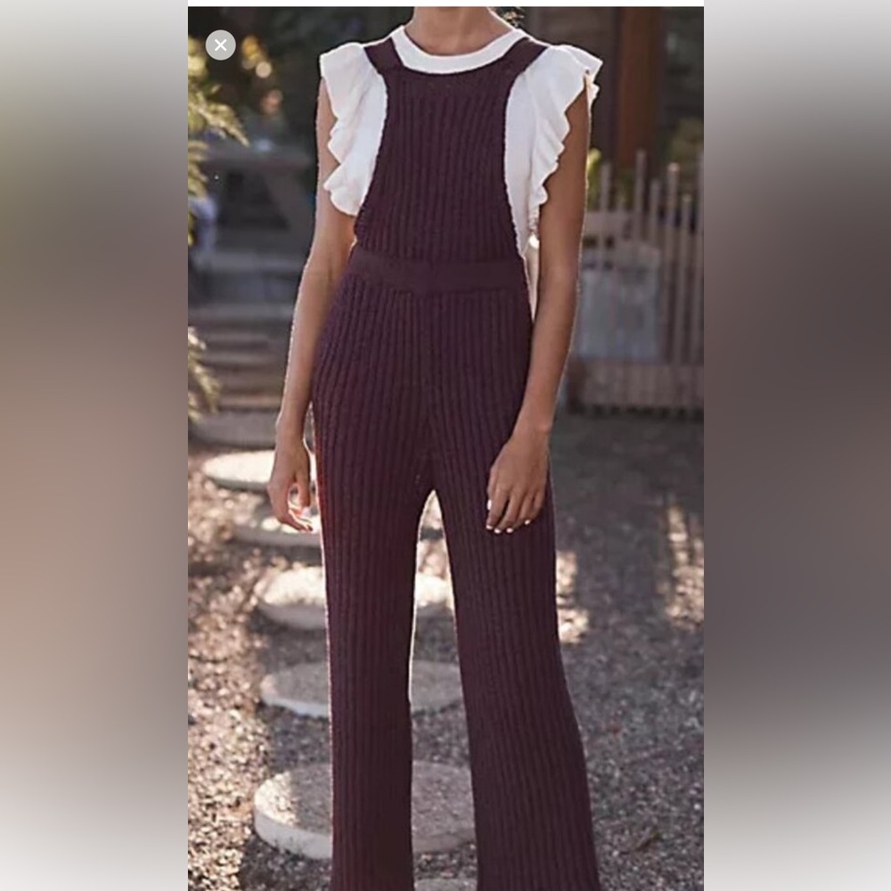 Free people beach sweater jumpsuit